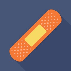 Plaster flat icon on isolated transparent background	