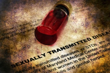 Sexually transmitted diseases grunge concept