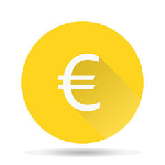 Euro money flat icon vector illustration.