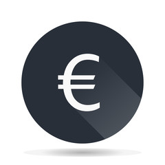 Euro money flat icon vector illustration.