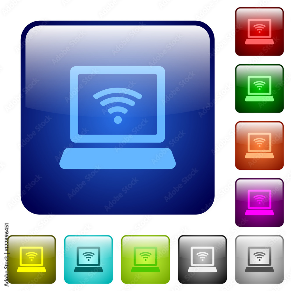 Aufkleber Color computer with wireless square buttons