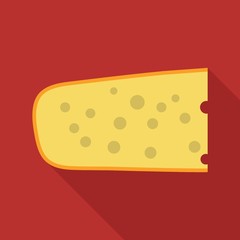Emmental flat icon on isolated transparent background