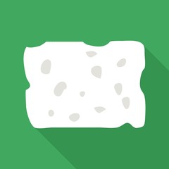Feta flat icon on isolated transparent background