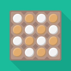 Eggs flat icon on isolated transparent background.	