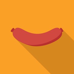 Sausage flat icon on isolated transparent background. 
