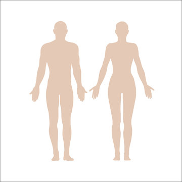Figure of a man and a woman's figure, silhouette
