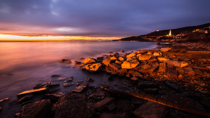 The castle and the lighthouse of Trieste