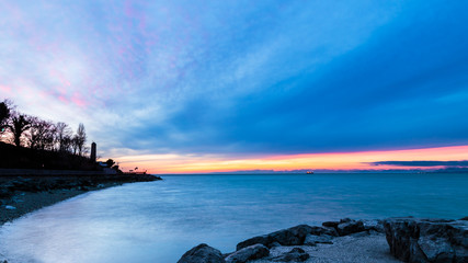 Evening in the gulf of Trieste