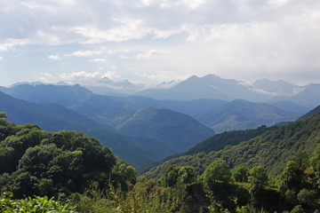 Fototapeta na wymiar view of the Caucasian ridge