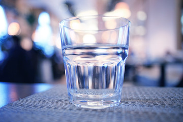 Glassware in the interior of the restaurant
