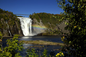 Montmorency waterfall in Quebec