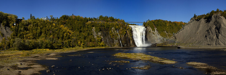Montmorency waterfall in Quebec