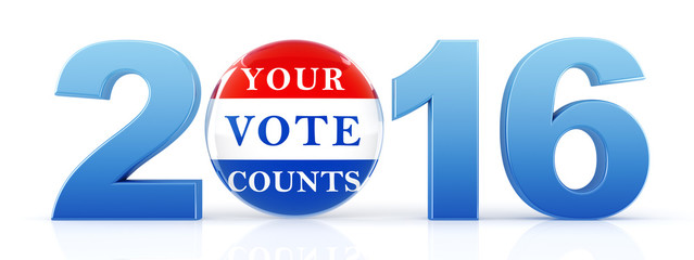 2016 election - 3d rendering