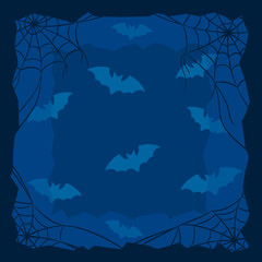 Background with flying bats.