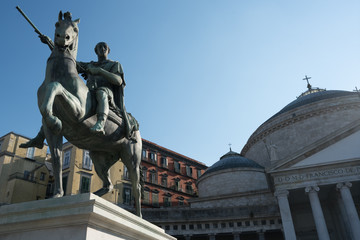 Obraz premium Naples, piazza del plebiscito