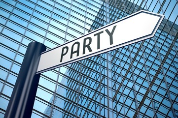 Fototapeta premium Party signpost