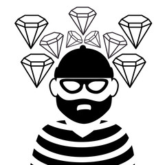 Law and legal justice graphic design, vector illustration 