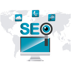 search engine optimization icons vector illustration design