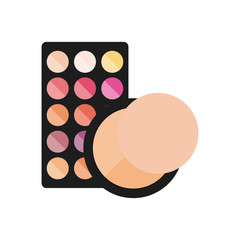 female make up product isolated icon vector illustration design