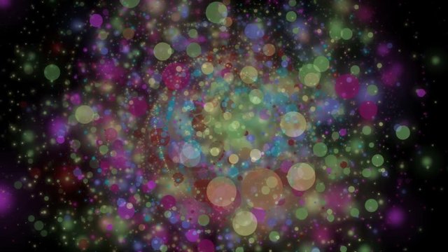 Futuristic video animation with light particle object in slow motion, 4096x2304 loop 4K