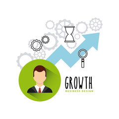 Business growth funds flat icons vector illustration design