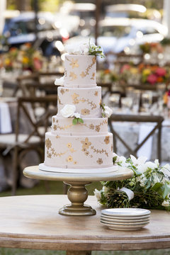 four tiered wedding cake