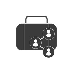 portfolio with social media icon vector illustration design