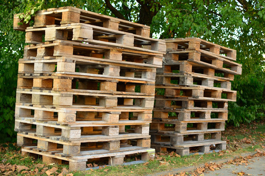 Pile of wood palets