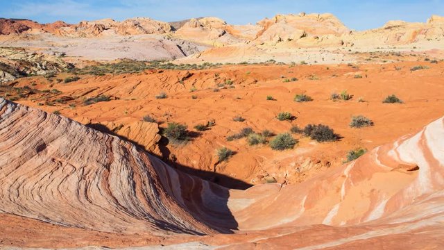 Time Lapse of Fire Wave at Valley of Fire State Park in Nevada -Zoom Out-