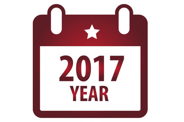 2017 Year Vector Calendar Icon 