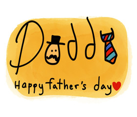 Daddy Happy father day illustration