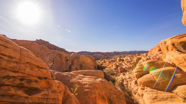 MoCo Tracking Time Lapse of Sunset over Red Rocks in Valley of Fire State Park 