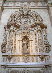 Fototapeta na wymiar SALAMANCA, SPAIN, APRIL - 17, 2016: Baroque side altar of st. Francis of Asissi in church Capilla de San Francesco by unknown artist.