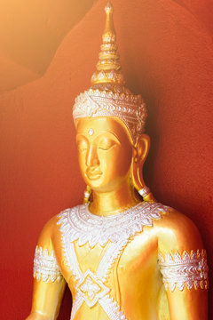 Buddha statue portrait in Thailand.