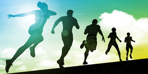 Silhouette of Joggers