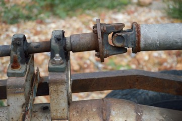 close up old iron joints