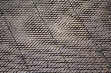 steel net on wood floor texture