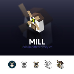 Mill icon in different style