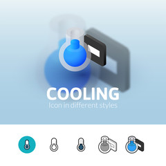 Cooling icon in different style