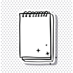 Close book icon. Education literature reading and library theme. Isolated design. Pointed background. Vector illustration