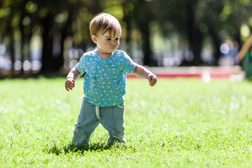 Little girl having fun.