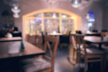 blurred background interior bar restaurant