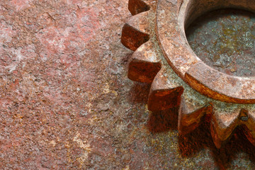 rusty gear fragment