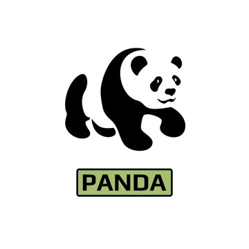 Vector of Panda bear icon. Business icon for the company. Logo for pet shop / Zoo / symbol. Flat design. Vector illustration.