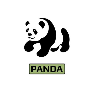 Vector of Panda bear icon. Business icon for the company. Logo for pet shop / Zoo / symbol. Flat design. Vector illustration.