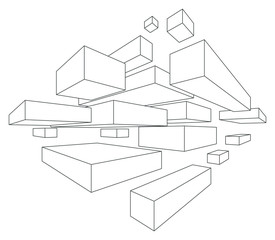Rectangular shapes in two point perspective