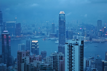 Hong Kong city scene at night