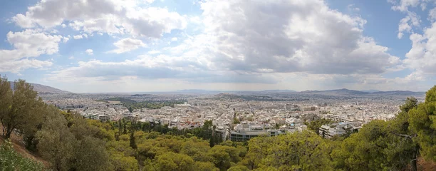 Foto op Canvas panoramic view on Athens from Lykavittos Hill © romantiche