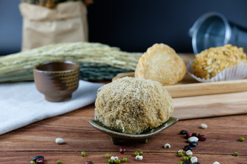 fried cakes with vegetables