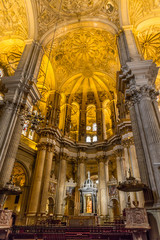 Obraz premium interior view of the Cathedral of Malaga